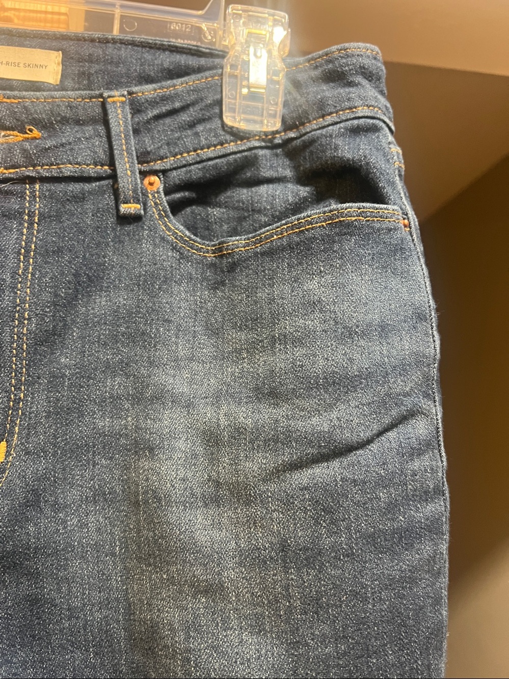 Signature by Levi Strauss High-Rise Dark Blue Women's Jeans size 12m - Picture 3 of 9